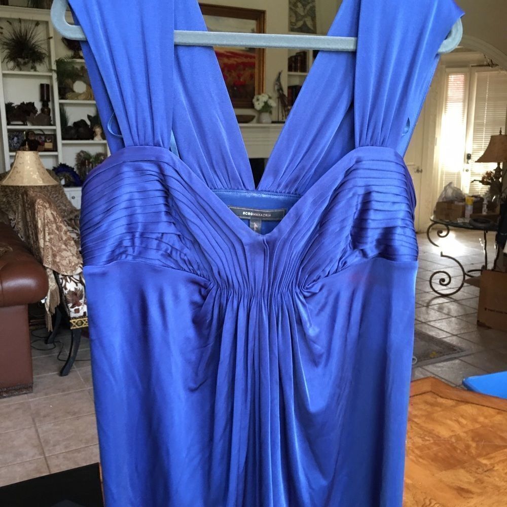 Bcbg max Royal Satin Pleated Luxury Tank! - Picture 4 of 8
